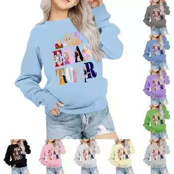 Мальчики Девочки Детская мода Повседневные универсальные повседневные толстовки с круглым вырезом Повседневные толстовки с длинным рукавом 100 чёрный