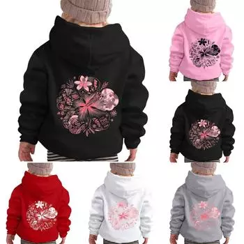 Мальчики Девочки Детская мода Повседневные универсальные повседневные толстовки с круглым вырезом Длинные рукава Лоскутные топы толстовки 110 чёрный