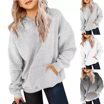 Мальчики Девочки Детские свободные однотонные рубашки, толстовки, топы 100 чёрный