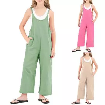 Мальчики Девочки Детский Свободный Повседневный Модный Удобный Комбинезон Комбинезоны/Брюки 110
