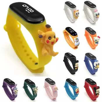 Мальчики Девочки Милый Мультфильм Электронные Часы Kdis Детские Спортивные Наручные Часы