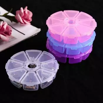 Мальчики Девочки Открытый Прозрачный Пластиковый Ящик Для Хранения Маленькая Аптечка Ящик Для Хранения Портативная Украшение Для Ногтей Домашняя Жизнь Портативная Аптечка 8/12 Сеток Clear/8 Grid