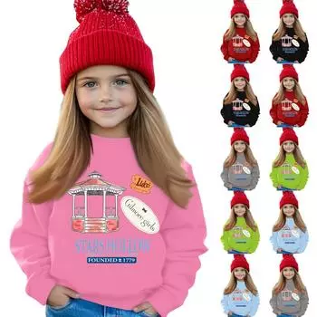 Мальчики и девочки круглый вырез свитера для детей принтованные топы 100 чёрный