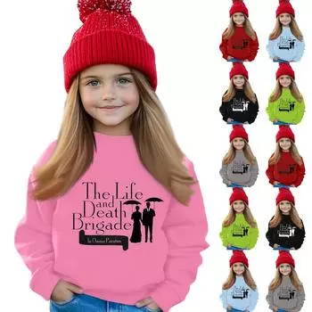 Мальчики и девочки круглый вырез свитера для детей принтованные топы 100 чёрный