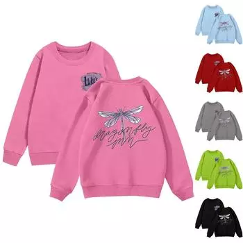 Мальчики и девочки круглый вырез свитера для детей принтованные топы 160 чёрный