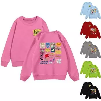 Мальчики и девочки круглый вырез свитера для детей принтованные топы 100 чёрный