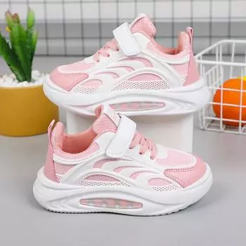 Мальчики и девочки весна и осень новые детские кроссовки с мягкой подошвой сетчатые дышащие кроссовки для девочек 26 синий