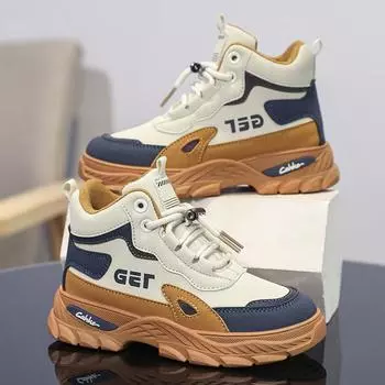 Мальчики, студенты, школьные теннисные кроссовки, девичьи ботильоны, детская спортивная обувь, дети, подростки, походная обувь, большие размеры EU:32 чёрный