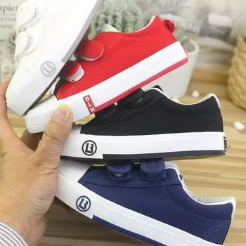 Мальчиковая обувь весна и детская парусиновая обувь низкие кеды детсадовская детская обувь нескользящая дышащая спортивная обувь дышащая reference inner length, barefoot plus 0.6-0