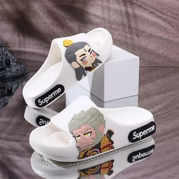 Мальчиковые мультяшные универсальные тапочки из дышащего материала ЭВА, идеально подходящие для ношения в помещении и на улице. 2425