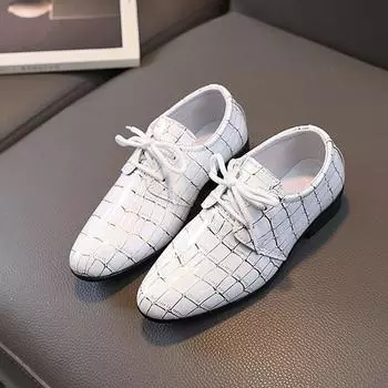 Мальчиковые туфли Детские балетки Повседневные Детские свадебные туфли Малыши Черные Модные Студенческие Школьные Выступления 25