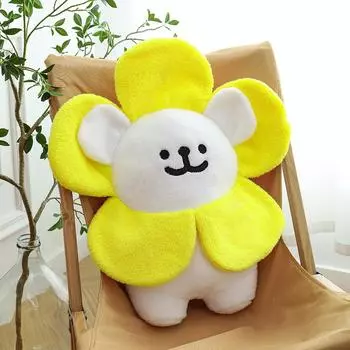 Мальтийский подсолнух плюшевая кукла - милая подушка-собачка для девочек, декор для общежития, подарок на день рождения 35cm 0.2kg