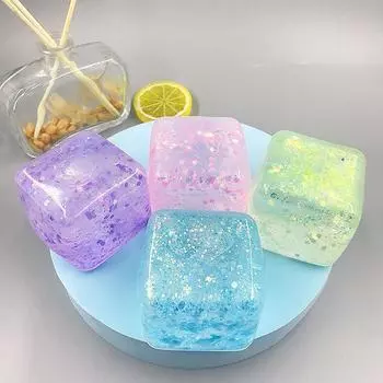 Мальтоза Имитация Ледяного Блока Медленный Отскок Полярный Свет Сжимаемый Блок Декомпрессионная Игрушка A4