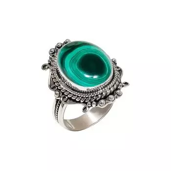 Malachite - Congo 925 Sterling Silver Ring V4244, Green Ring, Oval Ring, Valentin s Day Gift, Gift For Her, Birthday Gift, Handmade Jewelry, Silver Je