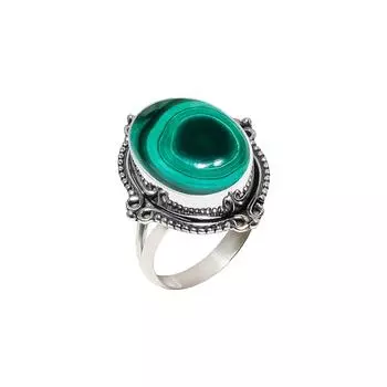 Malachite - Congo 925 Sterling Silver Ring V4545, Green Ring, Oval Ring, Valentin s Day Gift, Gift For Her, Birthday Gift, Handmade Jewelry, Silver Je