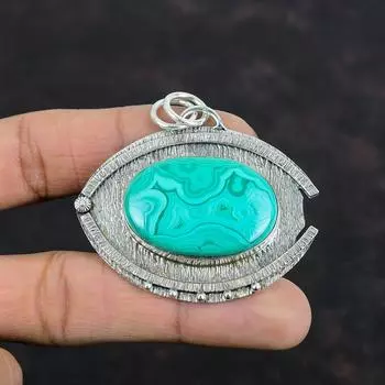 Малахитовый кулон, уникальный дизайн, кулон ручной работы, 925 пробы, кулон из стерлингового серебра, оригинальный драгоценный камень, малахитовый кулон, ювелирные изделия для подарков