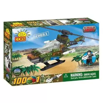 Малая армия 100pc Cobra Военный вертолет Строительный комплект