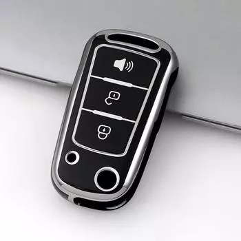 Malaysia Proton Car Key Cover TPU Protective Shell - New Style Three buttons чёрный