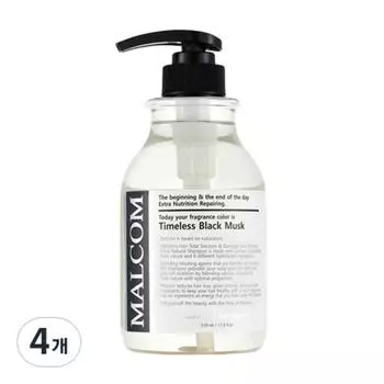 Malcolm Timeless Black Musk Shampoo, 520ml, 4 pcs.