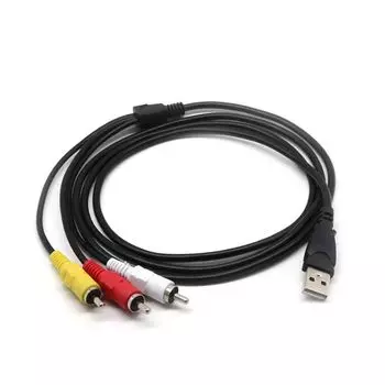 Male Audio Adapter Audio Cable Extension Cable USB Female to RCA Male Cable Video Extension Cables USB male to 3 RCA male