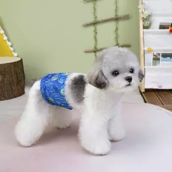 Male dog pet small dog medium large dog dog anti-harassment estrus courtesy with belly pocket physiological pants to protect the stomach XS