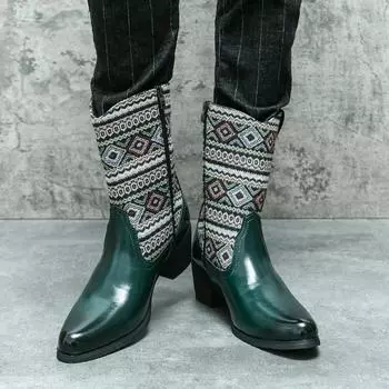 Male Shoes All-match Desert Boots Men Shoes Stylish Men Casual High Top Shoes Male Comfortable Motocross Boots 38 чёрный