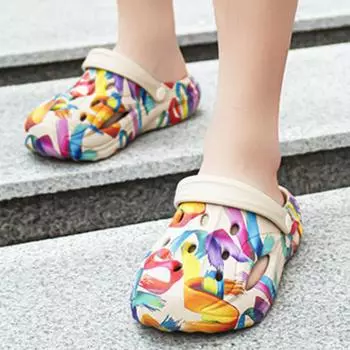 Male Slipper Platform Slides Summer Hole Adult 2024 Style Men s Shoe Original Trend Rubber Eva Fun Elegant Designer Luxury Y2k 39-40