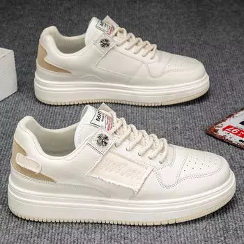 Male Sneakers Men s White Flat Outdoor Footwear Flexible Walking Water Proof Breathable Comfortable Trendy All-match New Fashion 39