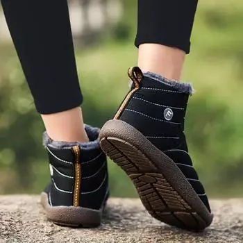 Male Winter Shoes High Top Men s Snow Boots Warm Cold Proof Flat Fashion Fur Offer Footwear Waterproof Luxury Comfortable Work 35