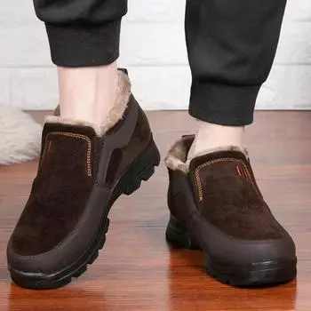 Мужская зимняя обувь, новые теплые, устойчивые к холоду, мужские зимние ботинки без застежек, анти-высокое качество, предложение, мода, мех, оригинальные предложения, работа, роскошь 39