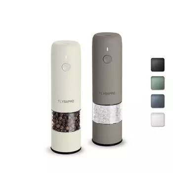 Маленькая электрическая мельница для соли и перца USB автоматическая регулируемая электрическая соль для одной руки для кухни из серого и набора, аккумуляторная, мельница,