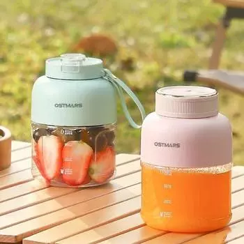 Маленькая электрическая соковыжималка, большая емкость, чашка для питья, креативный портативный блендер, чашка для домашнего хозяйства зелёный