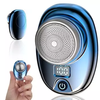 Маленькая электробритва для бритья IPX7 Водонепроницаемая для влажного и сухого бритья 6 лезвий роторная бритва Мини-бритва с низким уровнем шума Маленькая электрическая бритва Susurrus LED Battery