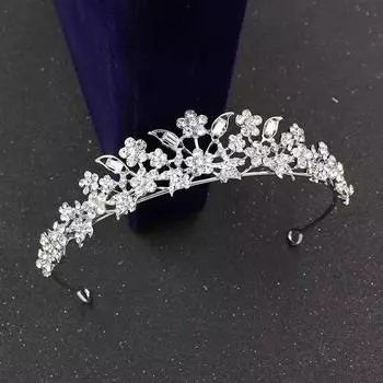 Маленькая ароматная корона для волос в китайском и корейском стиле с цветами и листьями, свадебная корона в стиле ретро, свадебный головной убор для волос