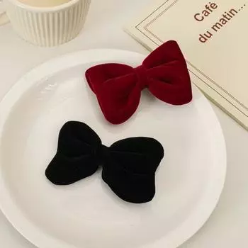 Маленькая ароматная заколка-бантик для волос, женские аксессуары для волос, новогодний головной убор, заколка для волос в корейском стиле чёрный