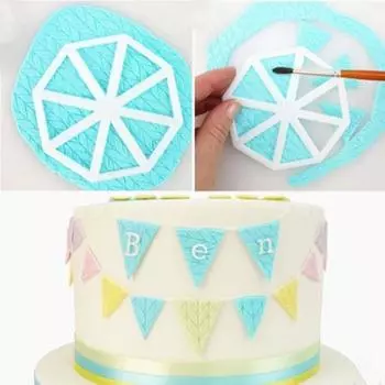 Маленькая баннерная форма для торта, пищевая силиконовая форма флага, форма для помадки и конфет, украшение торта, 3 шт./компл.