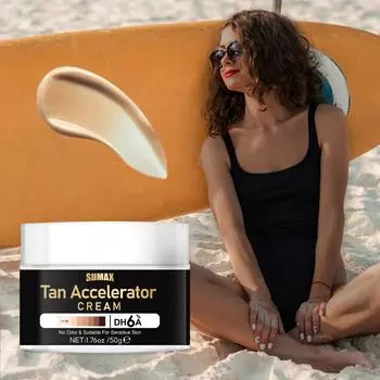 Маленькая белая баночка лосьона для загара 50g