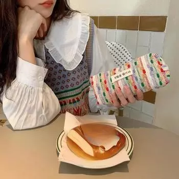 Маленькая большая косметичка, парусиновая сумка для монет, студенческая сумка-карандаш на запястье, радужная косметичка в стиле Ins, ручная кладь