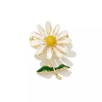 Маленькая Брошь Цветок Дейзи золотистый