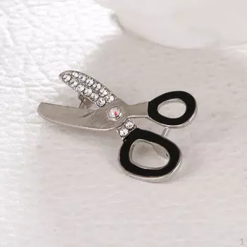Маленькая брошь-ножницы со стразами, булавка для свадебных украшений, женские зажимы для шарфа