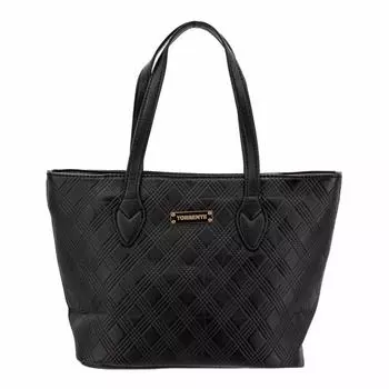 Маленькая черная сумка из искусственной кожи с геометрическим узором Женщина TORRENTE