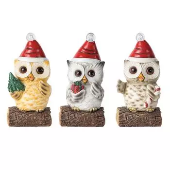 Маленькая декоративная фигурка совы для дома с подсветкой для ванной комнаты, подарки на день рождения, статуэтка совы