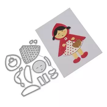 Маленькая девочка рамка металлический серебристый трафарет тиснение резка штампы для скрапбукинга бумага альбом карты изготовление серебряный