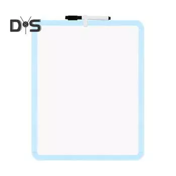 Маленькая доска для сухого стирания 14 x 11 Мини-белая доска с маркером Двусторонняя ручная доска для сухого стирания для домашнего офиса, класса