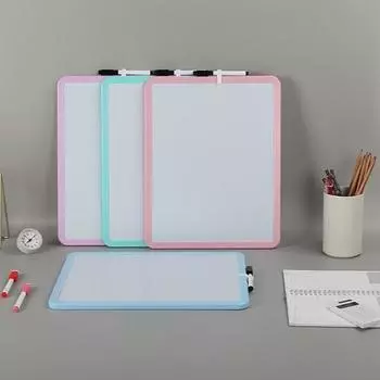 Маленькая доска для сухого стирания 14 x 11 Мини-белая доска с маркером Двусторонняя ручная доска для сухого стирания для домашнего офиса, класса зелёный