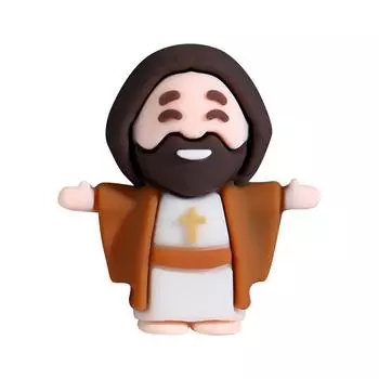 Маленькая фигурка Миниатюрная фигурка для игры в прятки Классические религиозные подарки Христос Спаситель для воскресной Пасхи Наполнители для яиц Подарок на крещение One Size коричневый