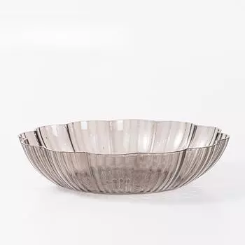 Маленькая фруктовая тарелкаТарелка для закусок и семян дыниДом Гостиная Журнальный столикПрочная и прозрачная фруктовая тарелка Iceberg ash