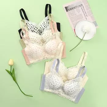 Маленькая грудь собирается из плотного кружева, латекс утолщен на 5 см. Регулируемая маленькая чашечка, немагнитная, без стального кольца. Сексуальный бюстгальтер. 32/70AB