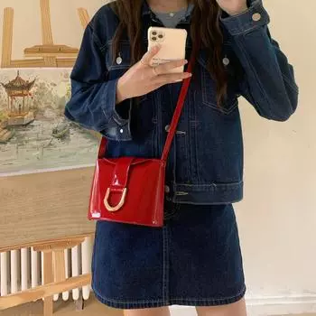 Маленькая и изысканная весенне-летняя сумка-ниша через плечо, сумка через плечо в стиле ретро, красная универсальная сумка для мобильного телефона, мини-сумка для женщин