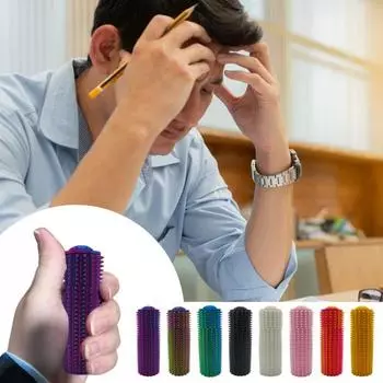 Маленькая игрушка для захвата, яркий цвет, портативный, помогающий снять стресс, сжимающий роликовый пресс чёрный